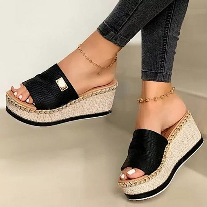 Platform sandals wedge heels