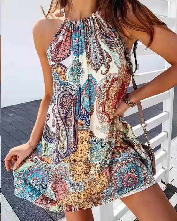 Printed Sleeveless Dress