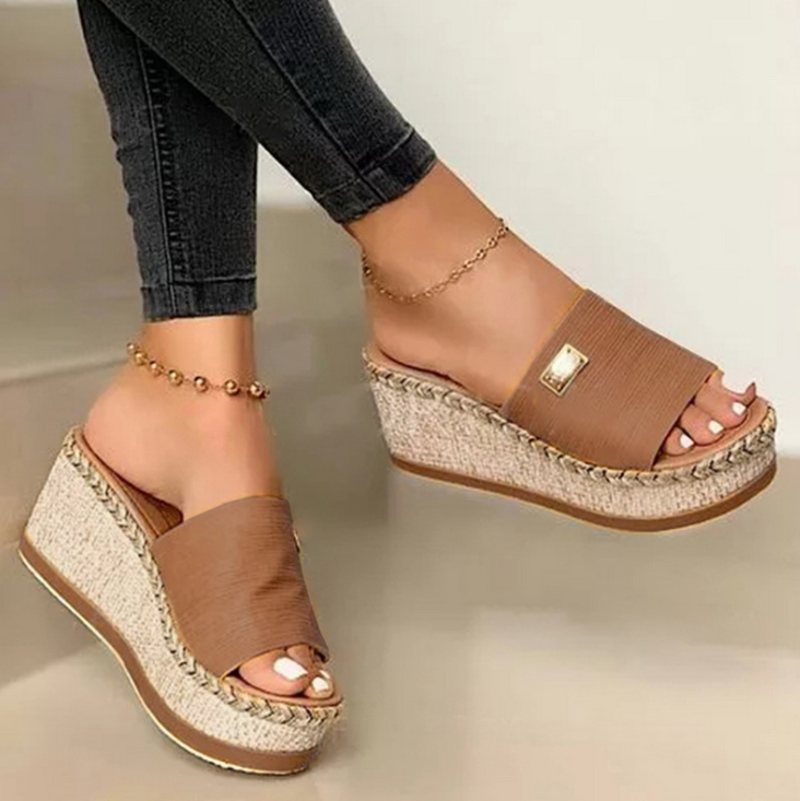 Platform sandals wedge heels