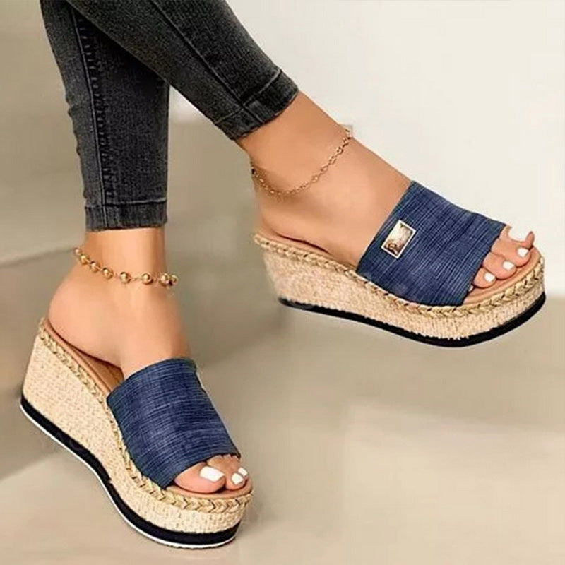 Platform sandals wedge heels