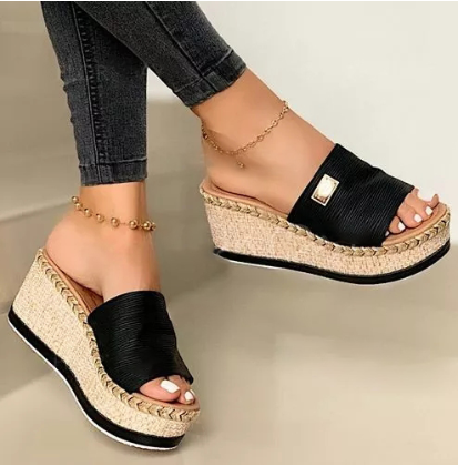Platform sandals wedge heels
