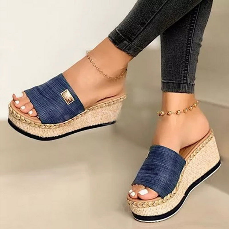 Platform sandals wedge heels