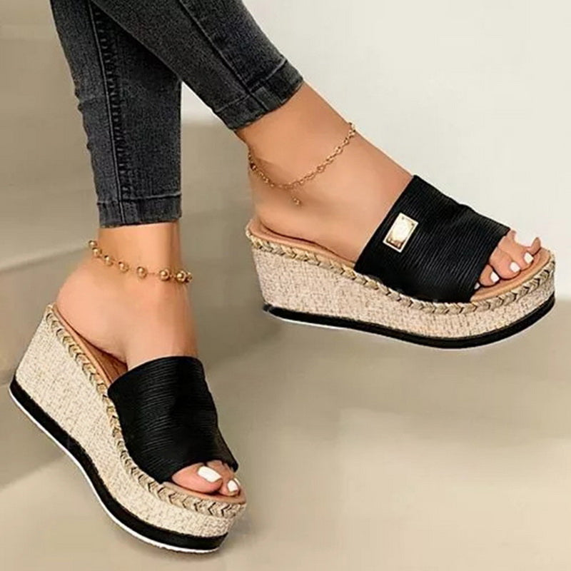 Platform sandals wedge heels