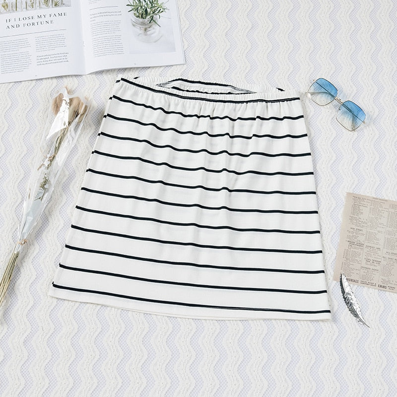 Striped off-shoulder Top