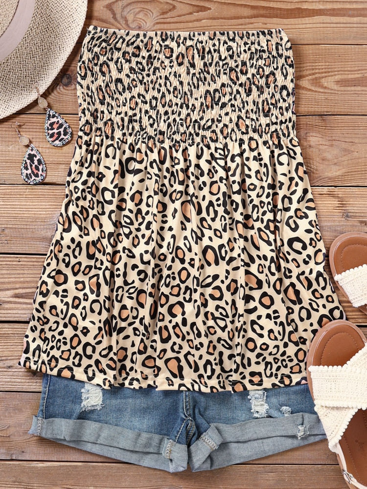 Strapless Casual Vacation Loose Blouse