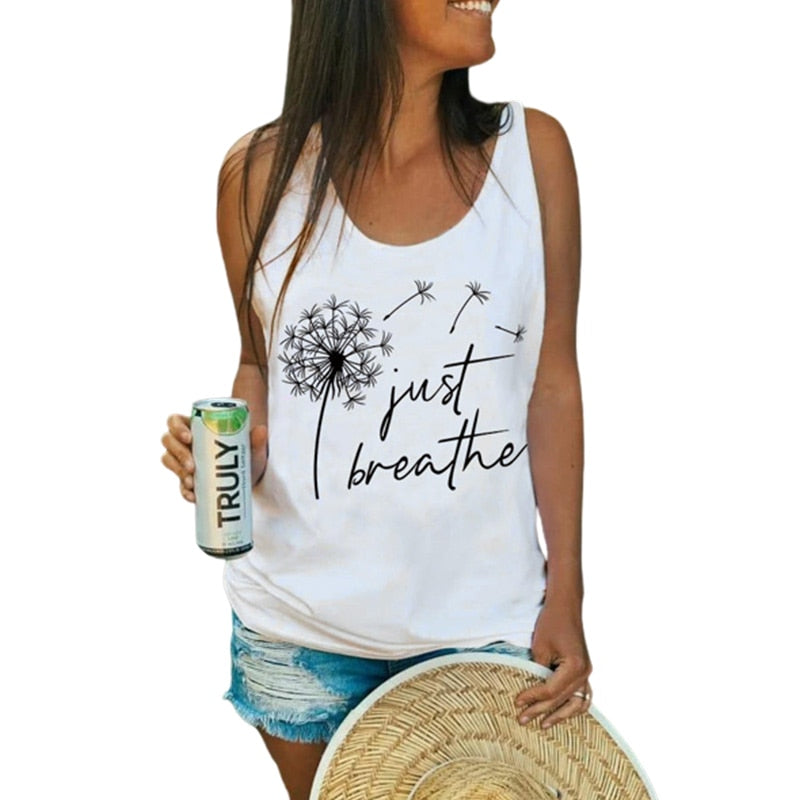 Just Breathe White Top
