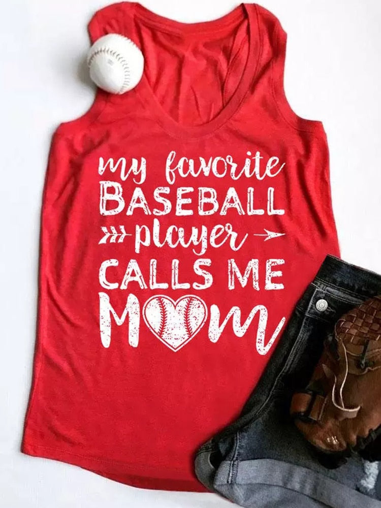 My Favorite Baseball Player Calls Me Mom Tank