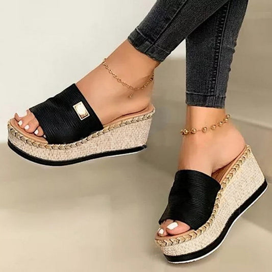 Platform sandals wedge heels
