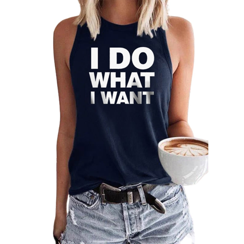 I Do What I Want Women Casual Tank Top