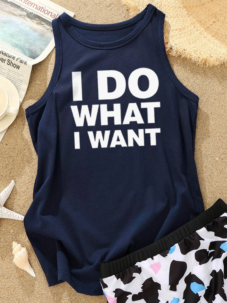 I Do What I Want Women Casual Tank Top