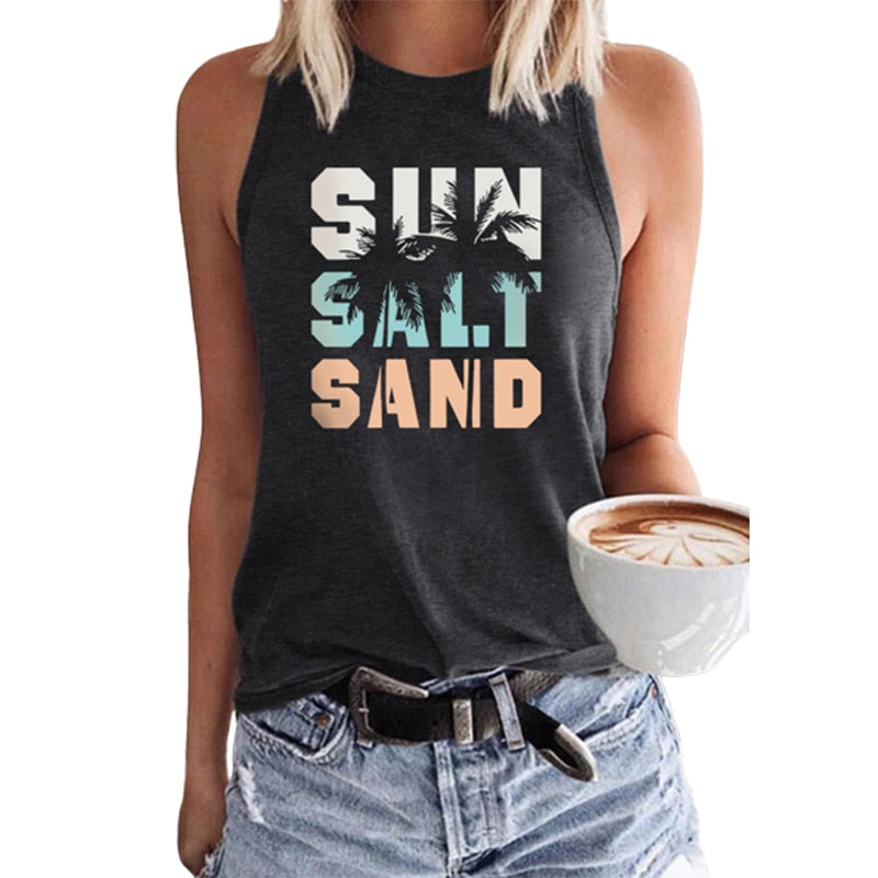 Sun Salt Sand Beach Coconut Tree Shirt