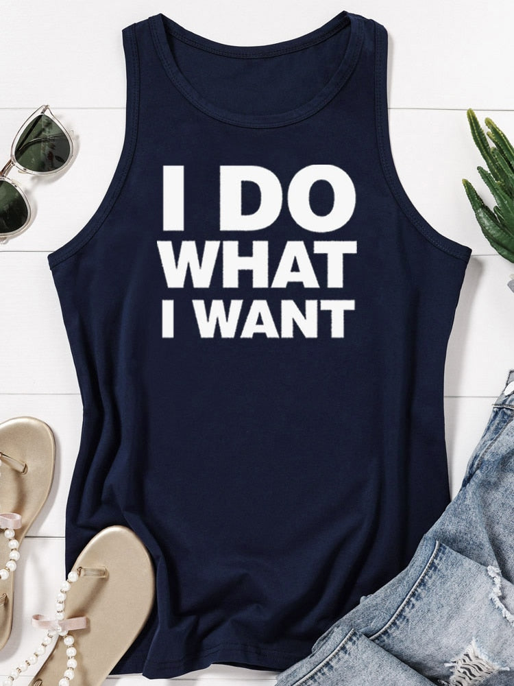 I Do What I Want Women Casual Tank Top