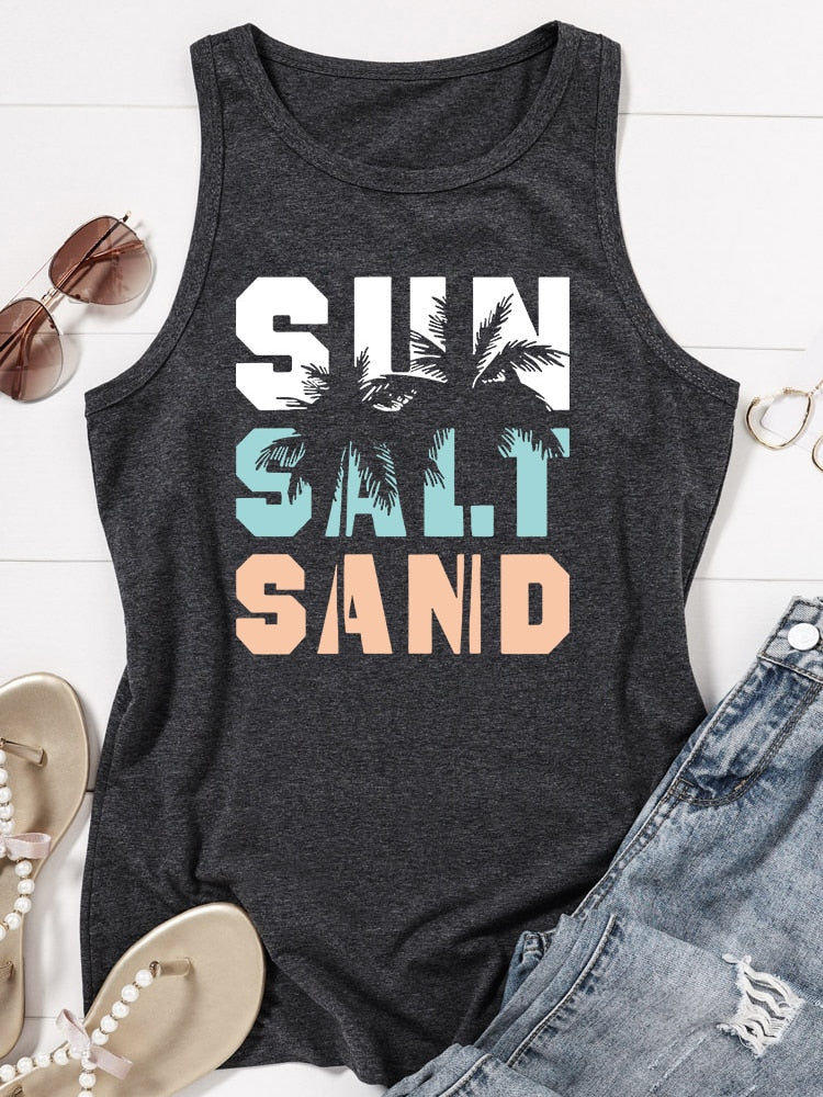 Sun Salt Sand Beach Coconut Tree Shirt