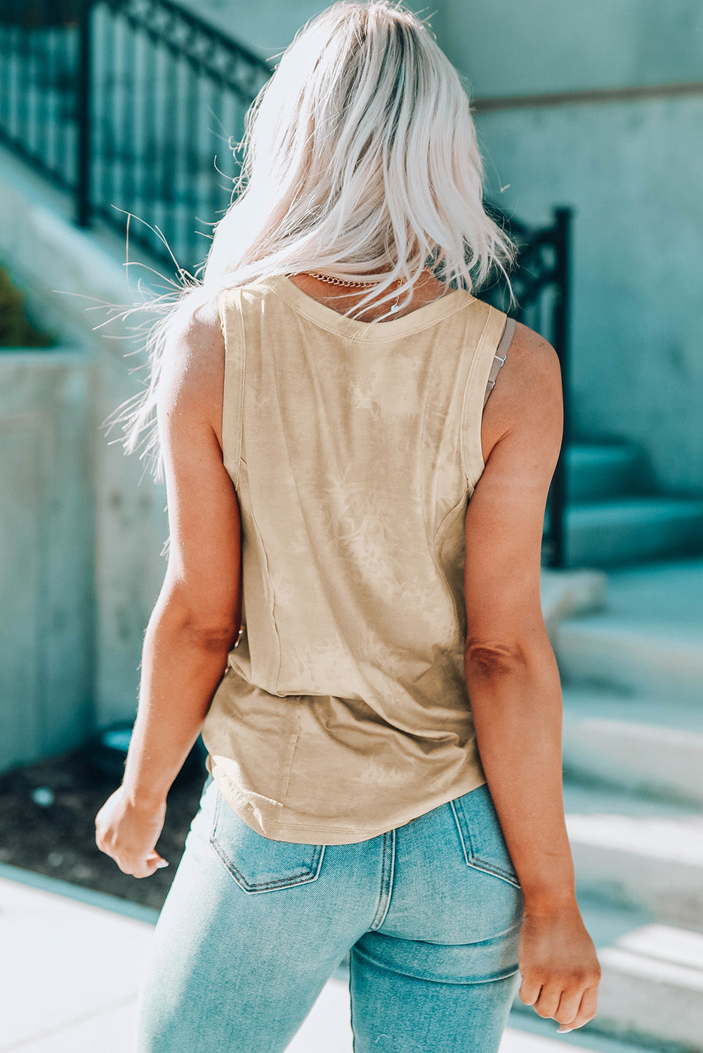 Tie-Dye Round Neck Tank