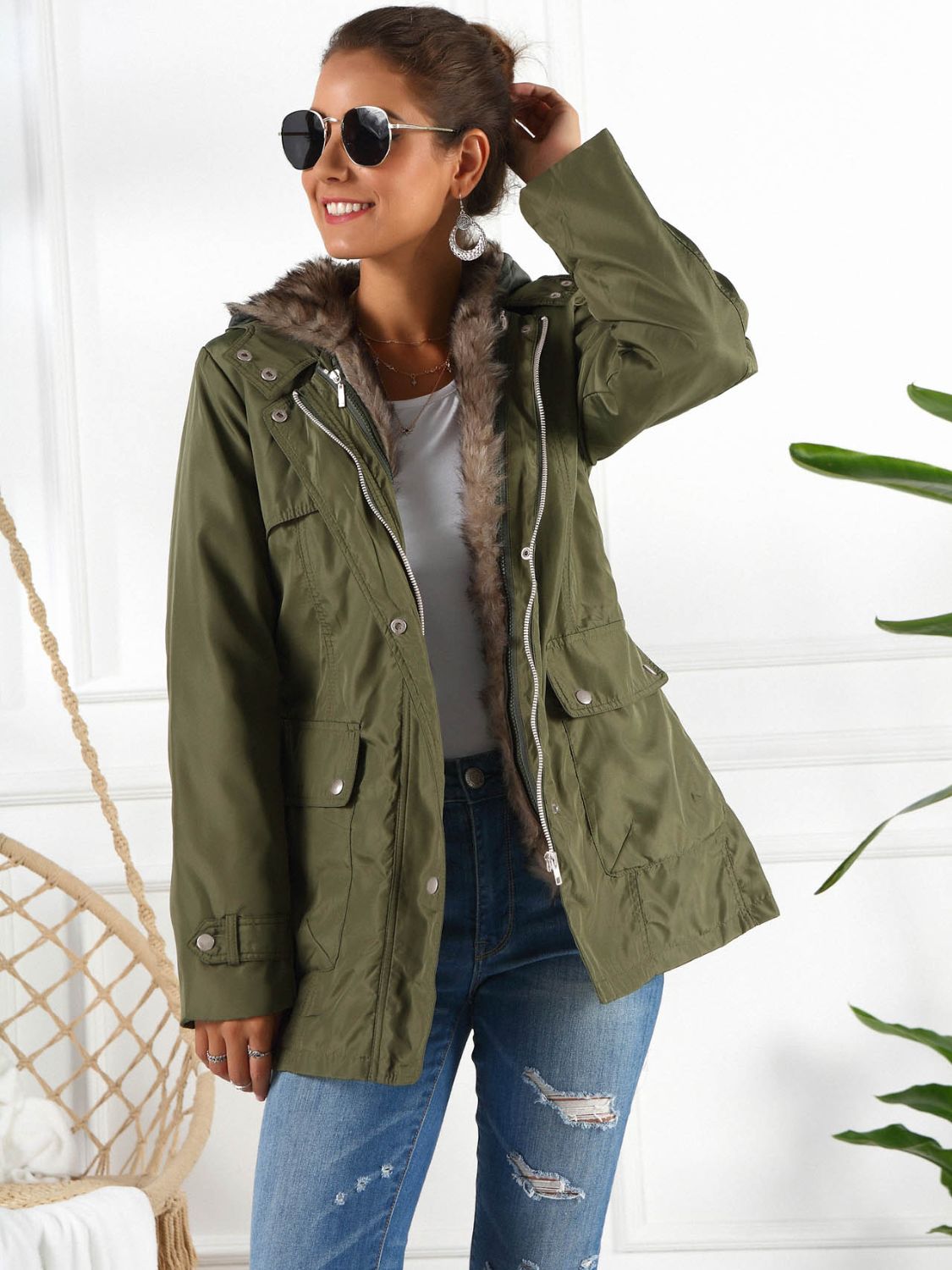 Full Size Hooded Jacket with Detachable Liner (Three-Way Wear)