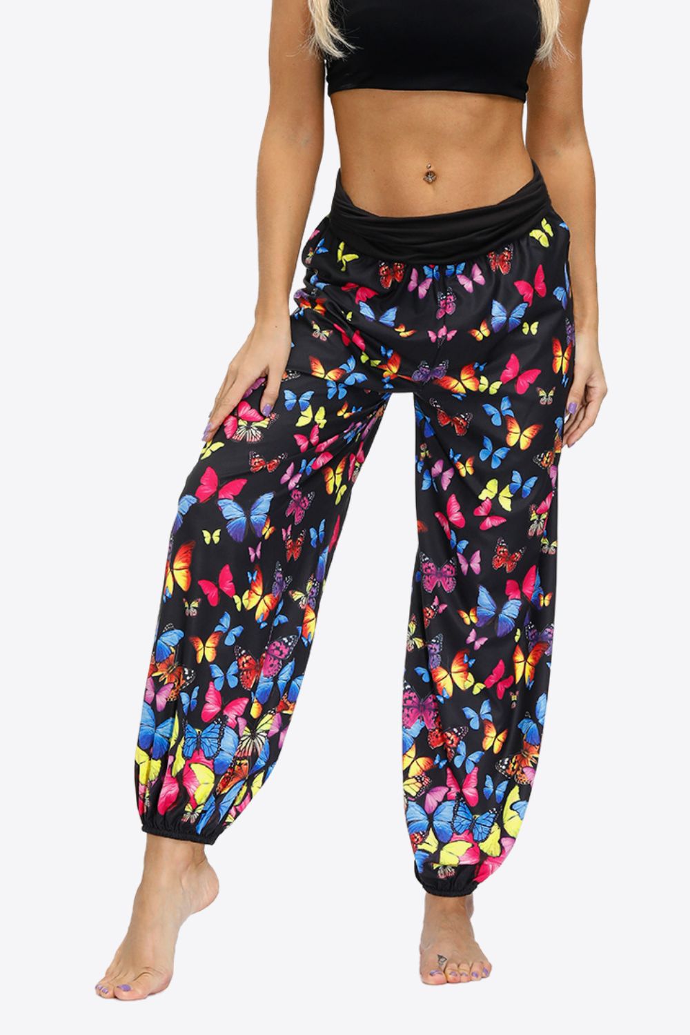 Oversized Printed Wide Leg Long Pants