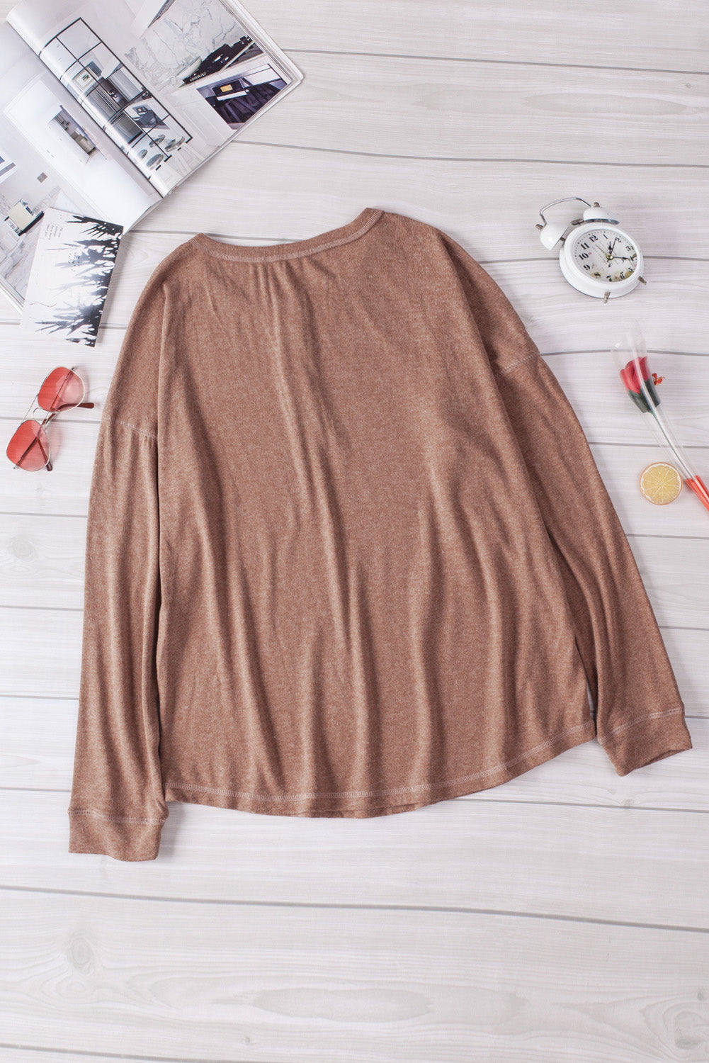 Long Sleeve Henley Top