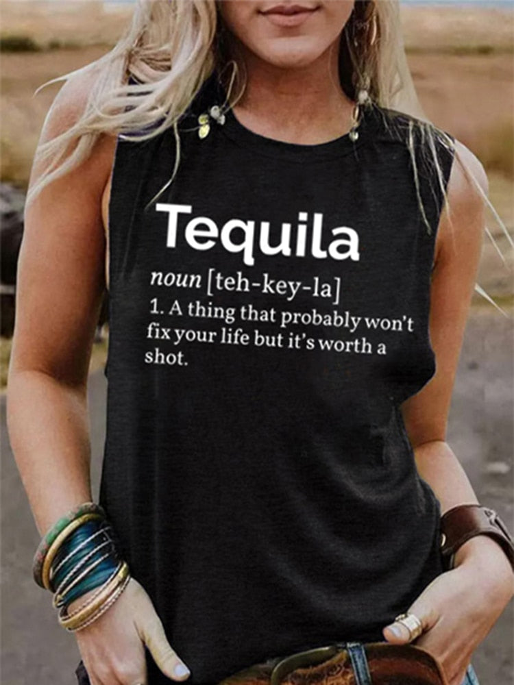 Tequila Definition Sleeveless Tee