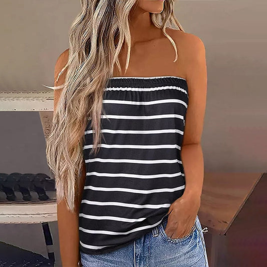 Striped off-shoulder Top