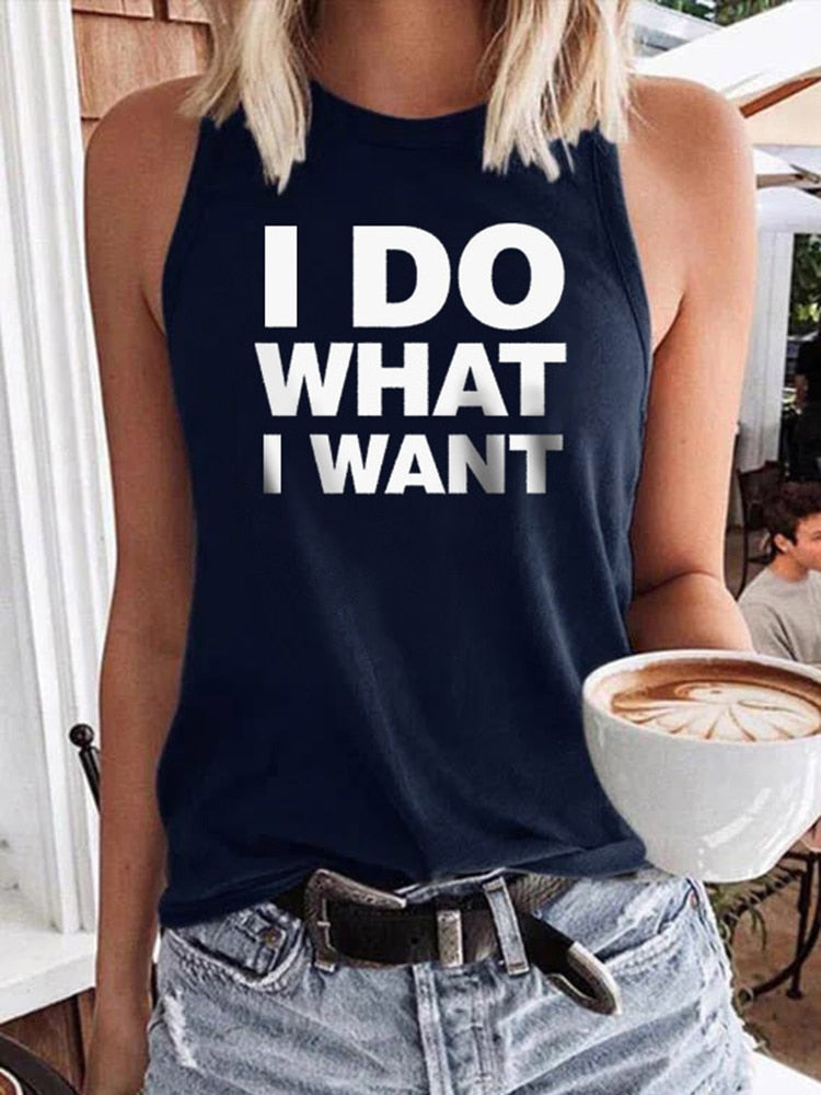 I Do What I Want Women Casual Tank Top