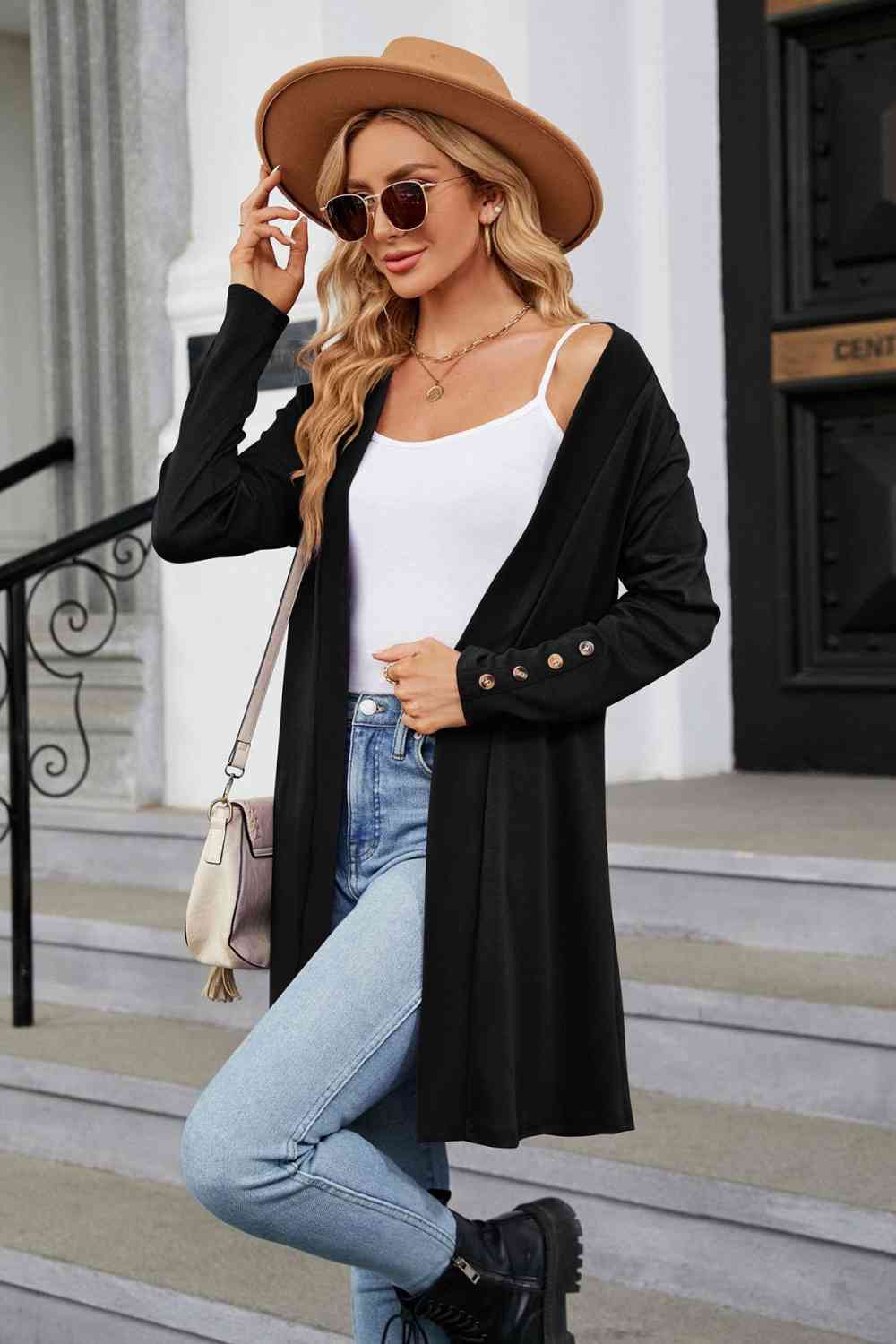 Long Sleeve Open Front Cardigan