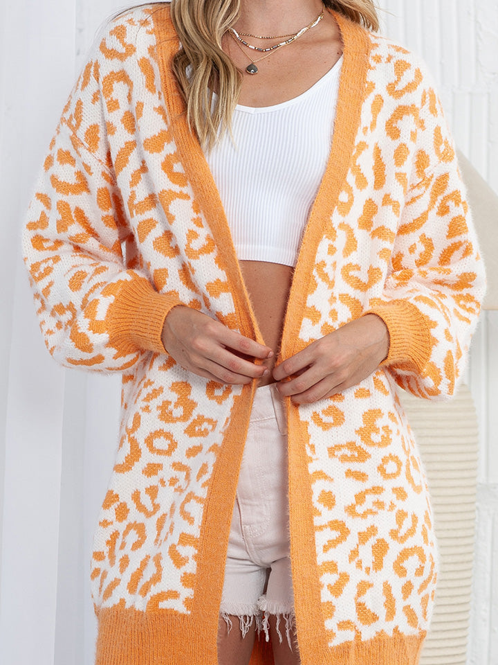 Printed Long Sleeve Cardigan