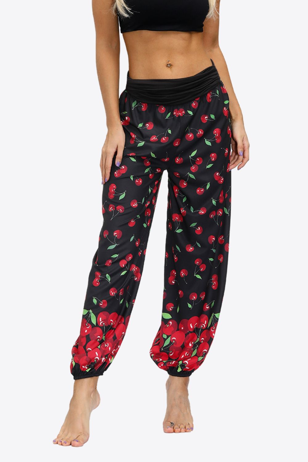 Oversized Printed Wide Leg Long Pants